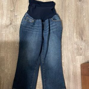 Motherhood Maternity Cropped Blue Jeans